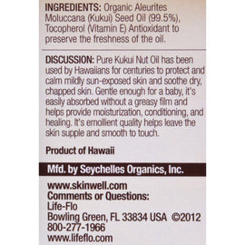 Life-flo Pure Kukui Oil Organic - 4 Fl Oz