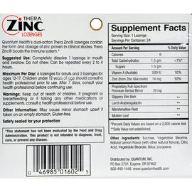 Quantum Therazinc Cold Season Plus Lozenges Lemon - 14 Mg - 24 Lozenges