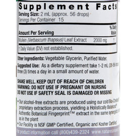 Nature's Answer Mullein Leaf Alcohol Free - 1 Fl Oz
