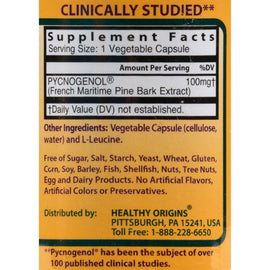 Healthy Origins Pycnogenol - 100 Mg - 60 Vegetarian Capsules