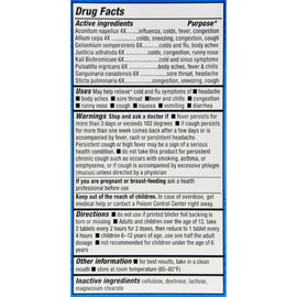 Natrabio Cold And Flu Relief Non-drowsy - 60 Tablets