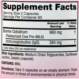 Symbiotics Colostrum High-ig - 120 Capsules