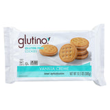 Glutino Creme Cookies - Vanilla - Case Of 12 - 10.5 Oz.