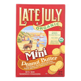 Late July Snacks Sandwich Crackers - Peanut Butter - Case Of 12 - 5 Oz.