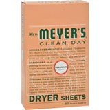 Mrs. Meyer's Dryer Sheets - Geranium - Case Of 12 - 80 Sheets