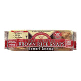 Edward And Sons Brown Rice Snaps - Tamari Sesame - Case Of 12 - 3.5 Oz.