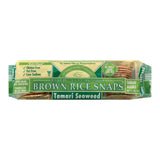 Edward And Sons Brown Rice Snaps - Tamari Seaweed - Case Of 12 - 3.5 Oz.