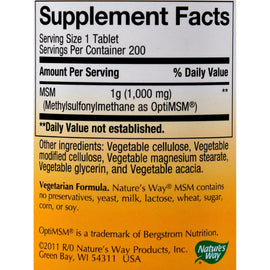 Nature's Way Msm - 1000 Mg - 200 Tablets