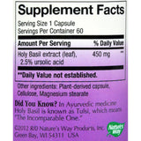 Nature's Way Holy Basil Standardized - 60 Vegetarian Capsules