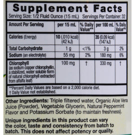 Dynamic Health Liquid Chlorophyll With Aloe Vera Juice Spearmint - 16 Fl Oz