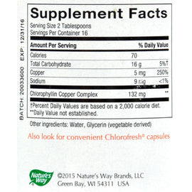 Nature's Way Chlorofresh Liquid Chlorophyll Natural - 16 Fl Oz