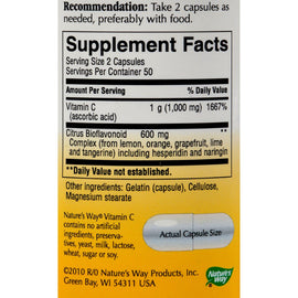 Nature's Way Vitamin C-500 With Bioflavonoids - 500 Mg - 100 Capsules