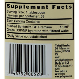 Yerba Prima Great Plains Bentonite Detox - 32 Fl Oz