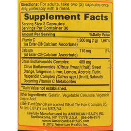 American Health Ester-c With Citrus Bioflavonoids - 500 Mg - 60 Capsules