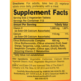 American Health Ester-c With Citrus Bioflavonoids - 500 Mg - 225 Vegetarian Tablets