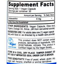 Deva Vegan Astaxanthin Super Antioxidant - 4 Mg - 30 Capsules