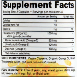 Deva Vegan Flaxseed Oil - 90 Vcaps