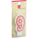 Cake Mate Birthday Party Candle - Numeral - 9 - 3 In - 1 Count - Case Of 6