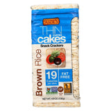 Suzie's Whole Grain Thin Cakes - Brown Rice - Case Of 12 - 4.9 Oz.