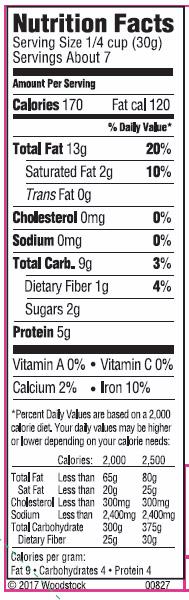 Woodstock Organic Cashews - Whole - Raw - Case Of 8 - 7 Oz.