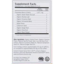 Yogi Snack Tea 100% Natural Tea Caramel Apple Spice - 16 Tea Bags - Case Of 6