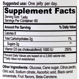 Yum V's Vitamin D Jellies Yummy Berry - 60 Chewables