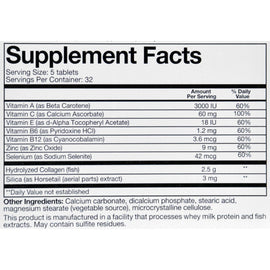 Youtheory Marine Collagen - Type 1 And 3 - Advanced Formula - 160 Tablets