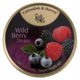 Cavendish And Harvey Fruit Drops Tin - Wild Berry - 5.3 Oz - Case Of 12