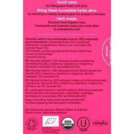 Pukka Herbal Teas Love Organic Rose Chamomile And Lavender Tea - Caffeine Free - 20 Bags