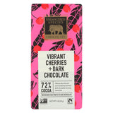 Endangered Species Natural Chocolate Bars - Dark Chocolate - 72 Percent Cocoa - Cherries - 3 Oz Bars - Case Of 12