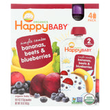 Happy Baby Food - Organic - Simple Combos - Bananas Beets And Blueberries - 6 Plus Months - Stage 2 - 4 Oz - Case Of 16