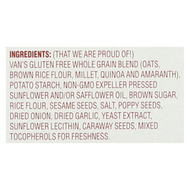 Van's Natural Foods Gluten Free Crackers - Lots Of Everything - Case Of 6 - 5 Oz.