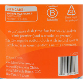 Full Circle Home Tidy Dish Cloths - 12 Inch X 12 Inch - 3 Pack