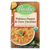Pacific Natural Foods Organic Poblano - Pepper And Corn Chowder - Case Of 12 - 17 Oz.