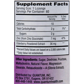 Quantum Research Thera Zinc Lozenges - Elderberry - 60 Lozenges