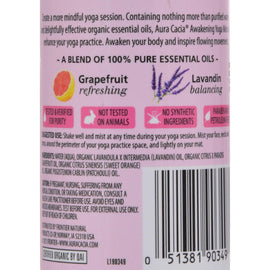 Aura Cacia Organic Yoga Mist - Awakening Grapefruit And Lavandin Orange - 4 Oz