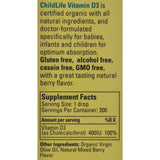Childlife Organic Vitamin D3 Drops For Babies And Infants - Natural Berry Flavor - .338 Oz
