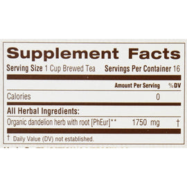 Traditional Medicinals Tea - Organc - Hrbl - Dndln Leaf Rt - 16 Ct - 1 Case