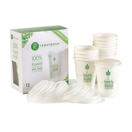 Repurpose Insulated Hot Cups, Lids - Case Of 12 - 12 Count