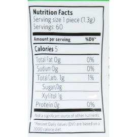 Xylichew Chewing Gum - Sugar Free Spearmint - 60 Piece Jar - Case Of 4