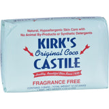 Kirk's Natural Soap Bar - Coco Castile - Fragrance Free - 3 Count - 4 Oz