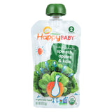 Happy Baby Organic Stage 2 Baby Food - Apple - Spinach & Kale Pouch - Case Of 16 - 4 Oz