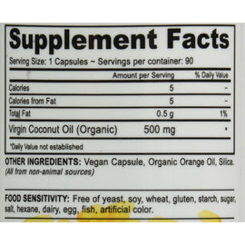 Devan Vegan Vitamins Coconut Oil - Vegan - 90 Vegan Capsules