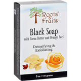 Roots And Fruits Bar Soap - Black Soap - Cocoa Butter And Orange Peel - 5 Oz