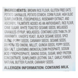 Miltons Gluten Free Baked Crackers - Everything - Case Of 12 - 4.5 Oz.