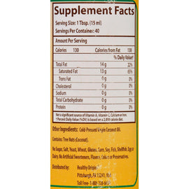 Healthy Origins Coconut Oil - Liquid - 100 Percent Virgin - 20 Oz