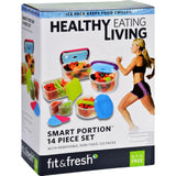 Fit And Fresh Container Set - Healthy Living - Smart Portion - 14 Pieces - 1 Set