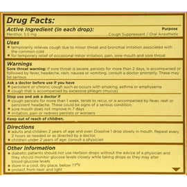 Herbion Naturals Cough Drops - All Natural - Honey Lemon - 18 Drops