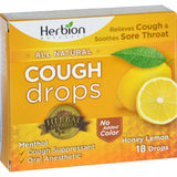 Herbion Naturals Cough Drops - All Natural - Honey Lemon - 18 Drops