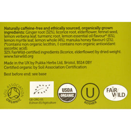 Pukka Herbal Teas Tea - Organic - Lemon Ginger And Manuka Honey - 20 Bags - Case Of 6